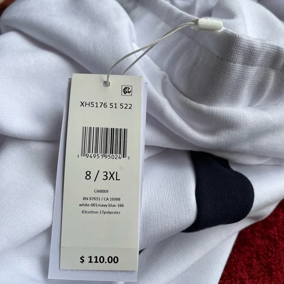 LACOSTE CONTRAST ACCENTS COTTON BLEND FLEECE TRACK PANTS (3XL) - Picture 6 of 6